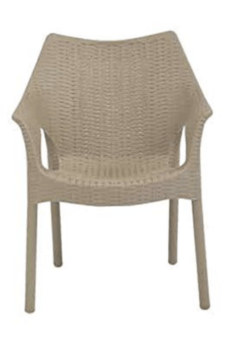 Supreme Cambridge Plastic Chairs (Set of 4, Dark Beige), Standard - Image 2